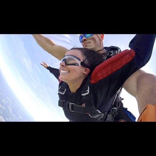 Morgan Kesecker skydiving.