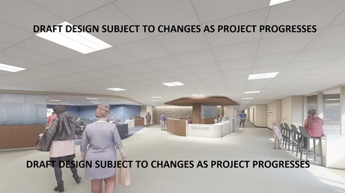 Design concept for school and clinic main entry
